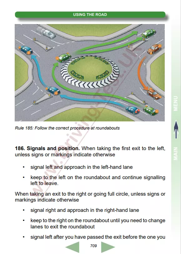 Código de Carreteras Británico - Reglas